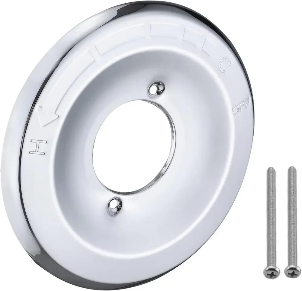 RAINREVIVE Replacement Escutcheon Plate for Delta 1300/1400 Series Chrome 1 Hand